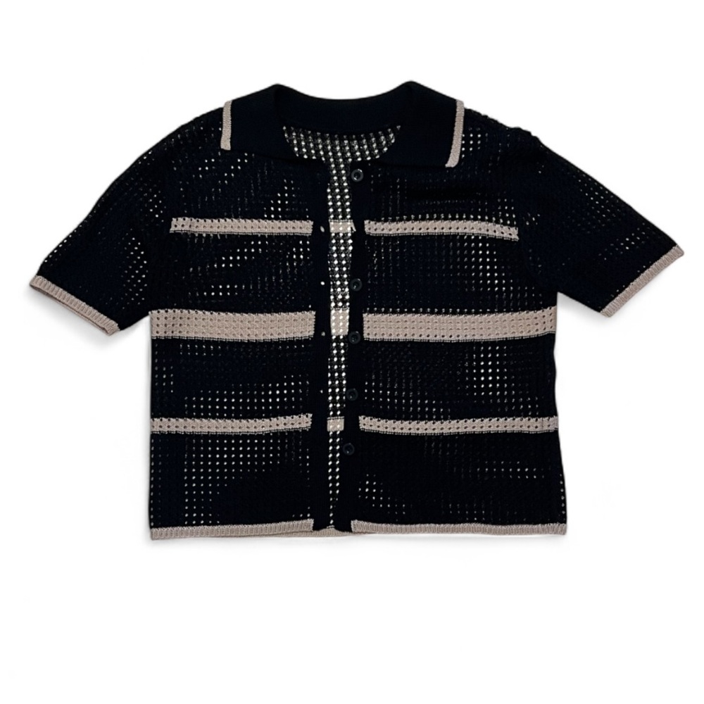 Stylish Black Woman’s Button Sweater